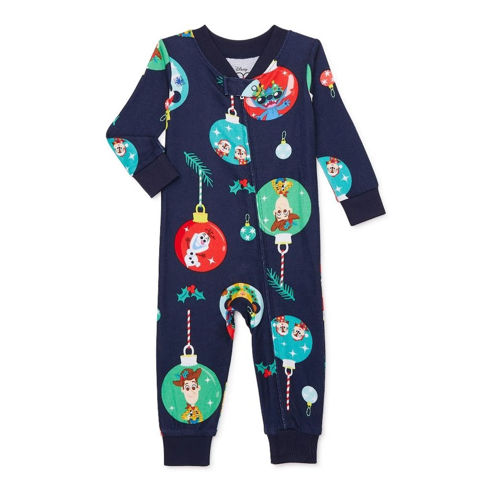 NWT Disney’s 100th Anniversary Infant One-Piece Matching Family Pajamas Size 18M